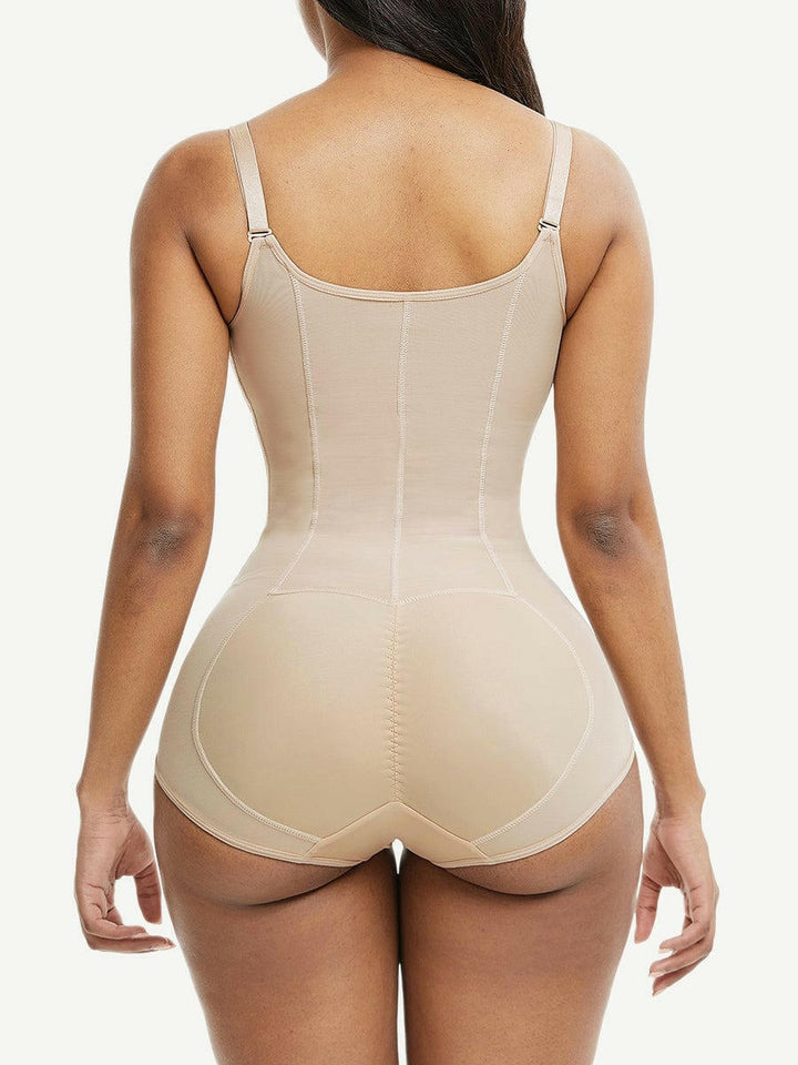 Wholesale Large Size Full Body Shaper Fajas Front Zipper Smooth Abdomen