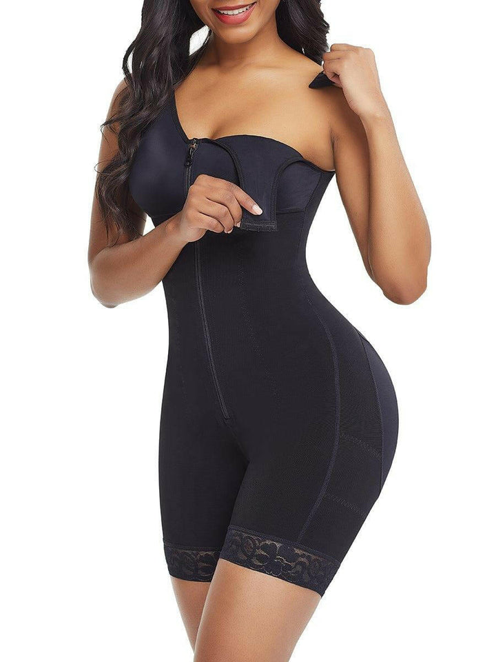 Wholesale Good Quality Butt Lifter Abdominal Compression Zipper Curve Smoothing Full Body Shapewear