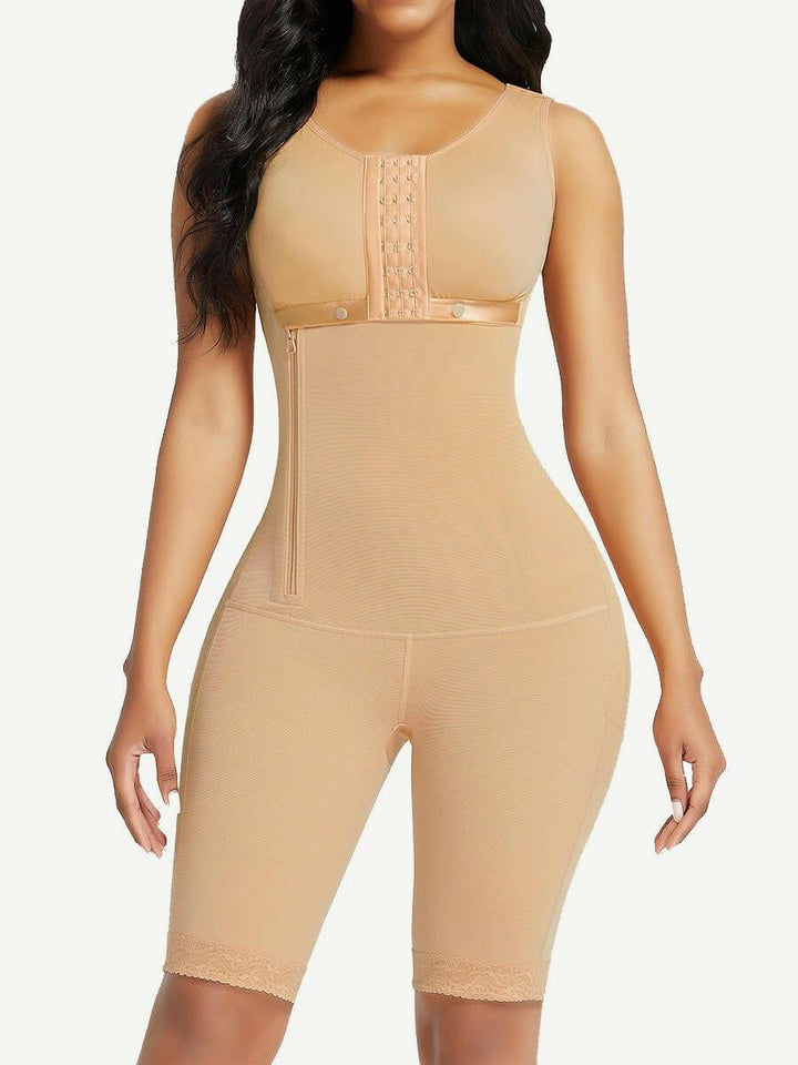 Wholesale 3-Row Hook Tummy Control Butt Lifter Thigh Trimmer Post-surgical Full Body Shaper