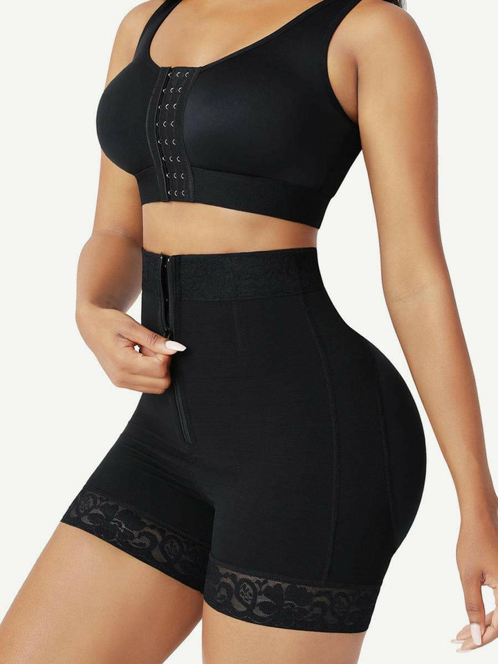 [USA Warehouse]Wholesale Front Zipper Butt Lifter Shorts High Waist Curve-Creating