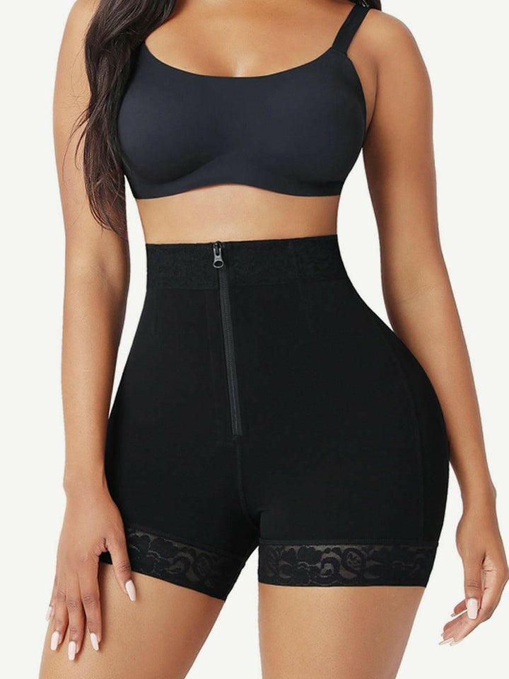 [USA Warehouse]Wholesale Front Zipper Butt Lifter Shorts High Waist Curve-Creating