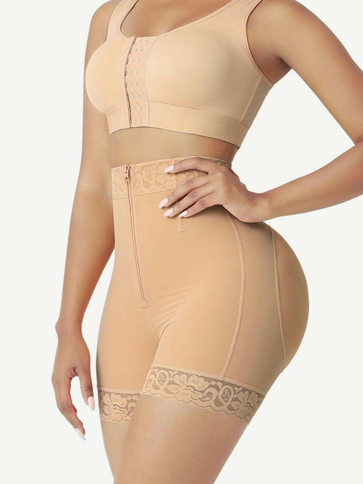 [USA Warehouse]Wholesale Front Zipper Butt Lifter Shorts High Waist Curve-Creating