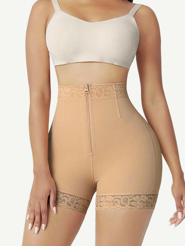 [USA Warehouse]Wholesale Front Zipper Butt Lifter Shorts High Waist Curve-Creating