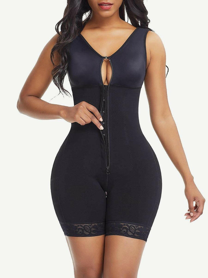 Wholesale Good Quality Butt Lifter Abdominal Compression Zipper Curve Smoothing Full Body Shapewear