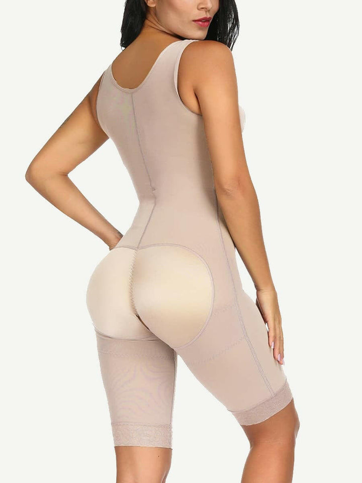 Wholesale Ultimate Stretch Nude Hooks Crotchless Unpadded Big Size Fajas Bodysuit